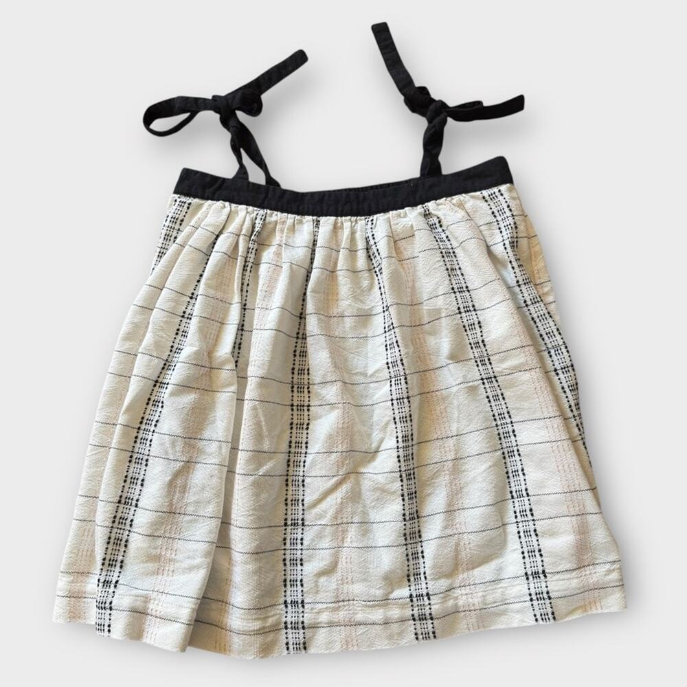 Hatch Black and Cream Plaid Tank Top